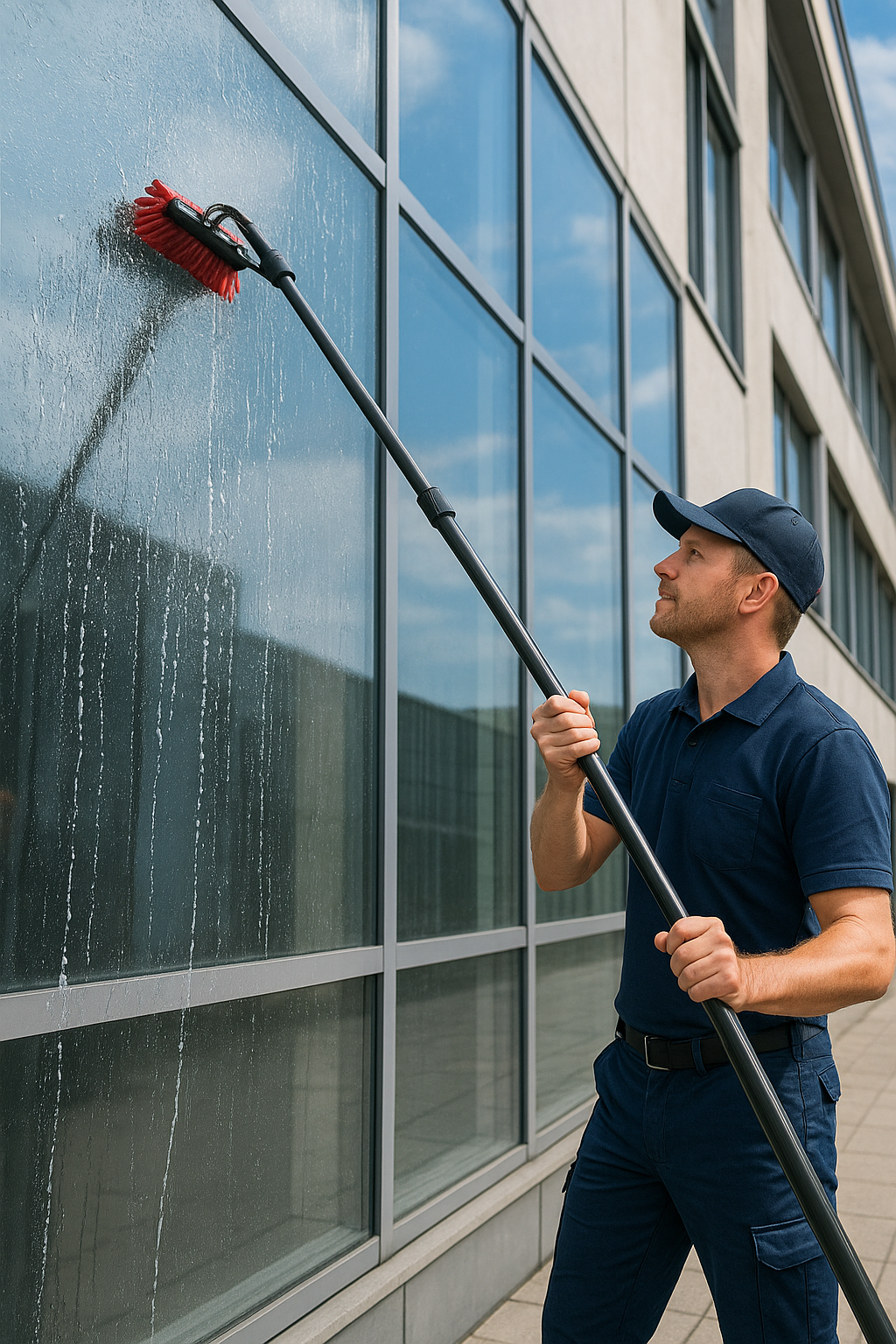 Window cleaning building